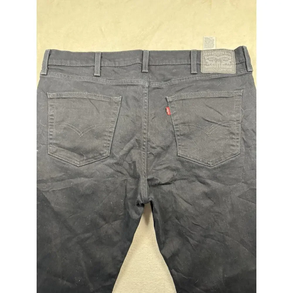 Levi’s 514 Straight Fit Black Jeans Men’s 40x30 Stretch Denim Pants